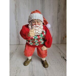 Clothtique 1997 AS IS Santa on the green‎ golf Xmas decor